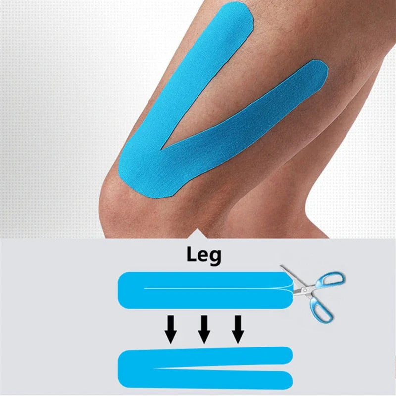 2.5cm*5m Sports Kinesiology Tape  Recovery Self Adherent Bandage Wraps Waterproof Cotton  Tapes for Muscle Pain Relief