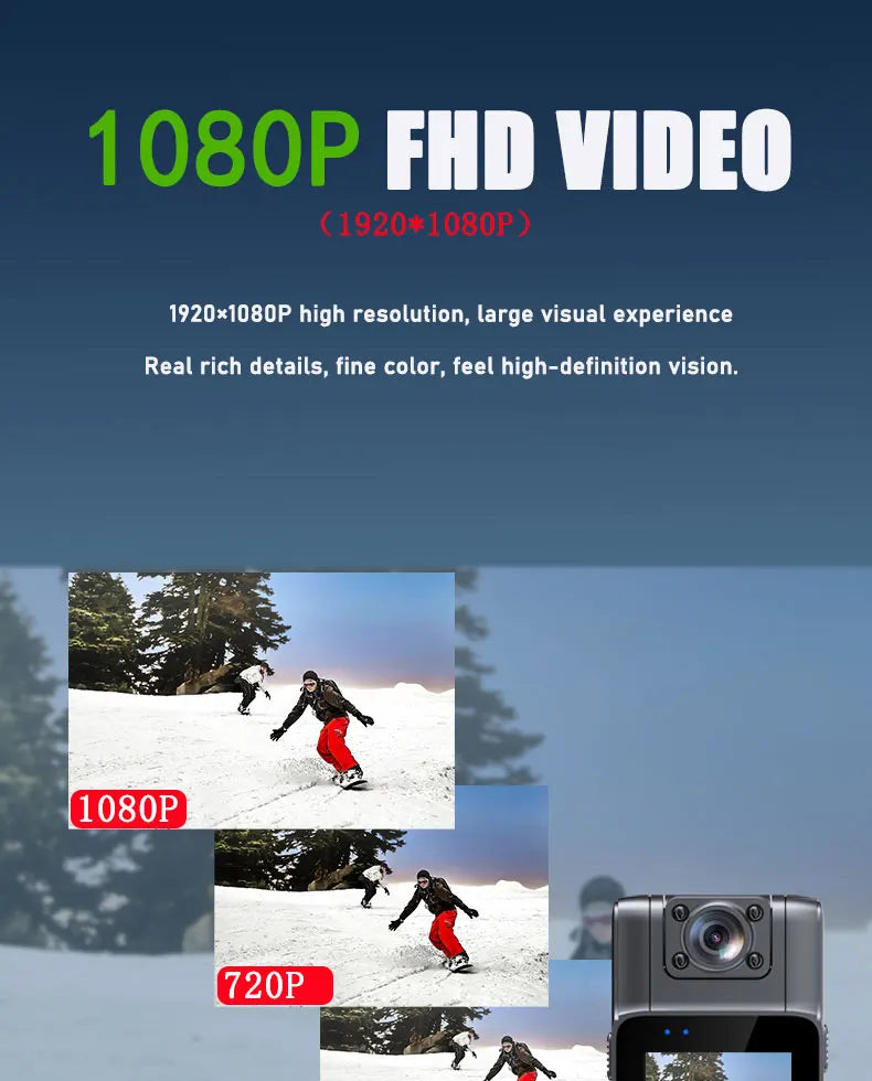 JOZUZE L11 1080P HD Mini Camera Portable Digital Video Recorder BodyCam Infrared Night Vision Police Cam Small Bike Camcorder