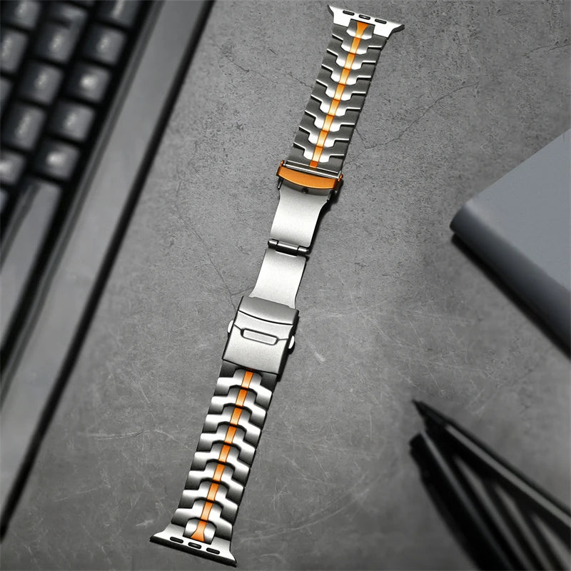 Stainless Steel Strap For Apple Watch Series 11 10 9 8 SE 3 46mm 45mm 42mm 44mm Metal Bracelet Band For iWatch Ultra 3/2/1 49mm