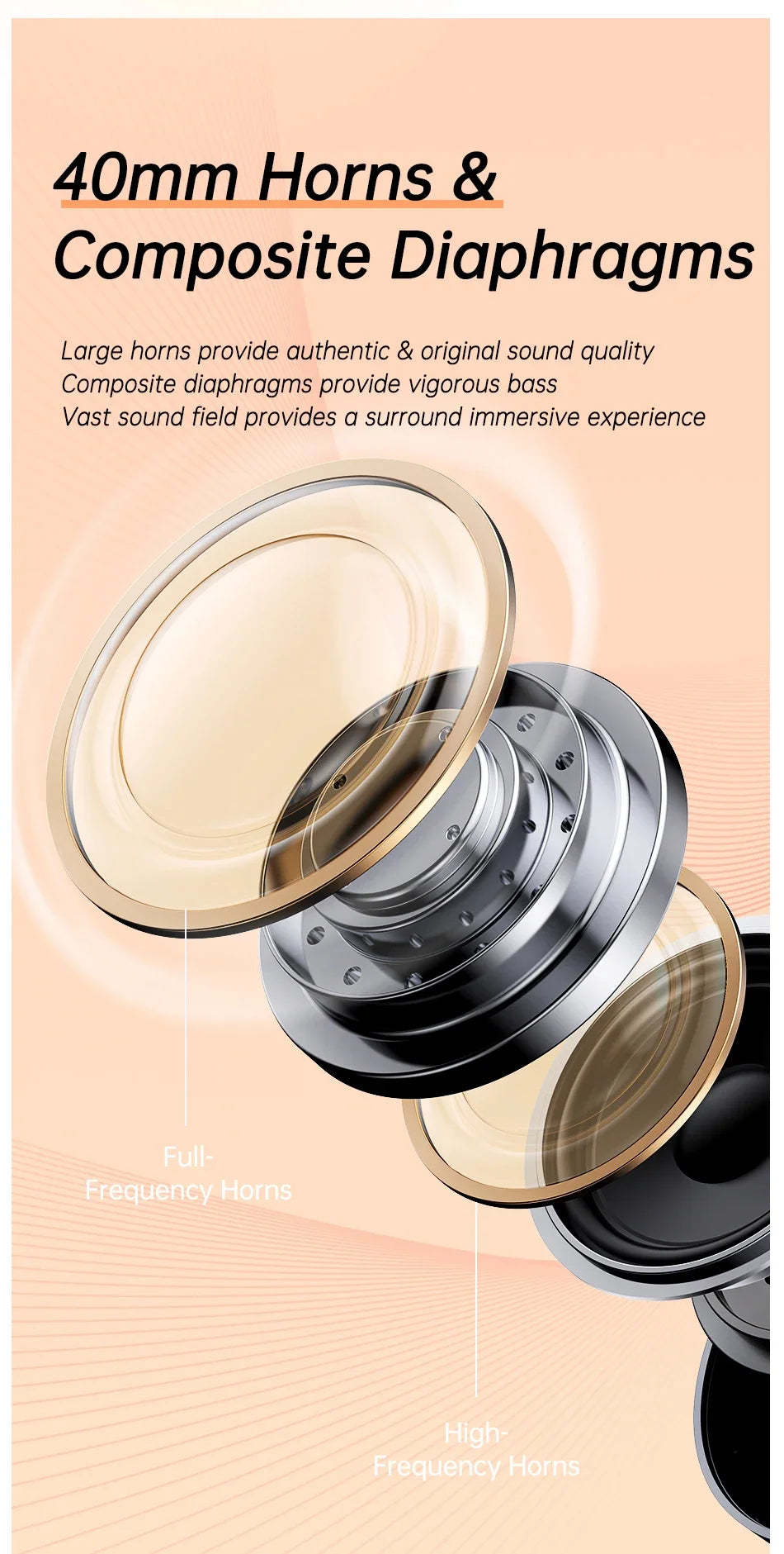 Awei AT2 ANC Wireless Headphones Over-Ear 30dB ANC Headphone Bluetooth 5.3 40mm Dynamic Driver Long Battery Life Earphones
