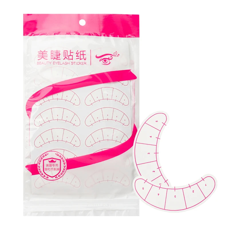 70 Pairs Eyelash Mapping Stickers Under Eye Positioning Tips Sticker for Lashes Extension Practice Eye Pads Paper Patches Tools