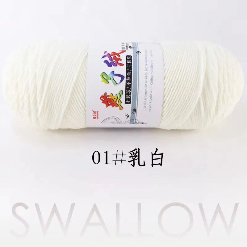 1Pc 200g Milk Cotton yarn for hand knitting Acrylic Crocheting Thread Yarn Crochet Doll sweater bag blanket slipper