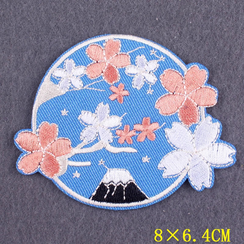 Hiking Adventure Patches For Clothing Stickers DIY Hook Loop Badges Camping Embroidery Patch Iron On Patches On Clothes Stripes