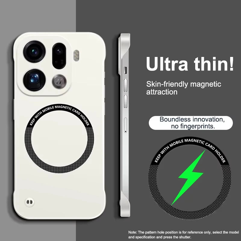 Ultra Thin Case For IPhone 17 Air 17 Pro Max Magsafe Frameless Magnetic Wireless Charging Hard PC Phone Cover