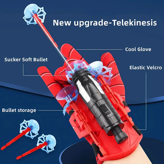 New Movie Cosplay Launcher Spider Silk Glove Web Shooters Recoverable Wristband Halloween Prop Toys For Children