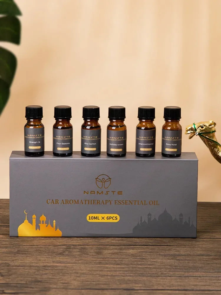 NAMSTE Car Air Freshener Luxury 6-Pack 10ML Diffuser Flavoring Premium Hotel Collection Fragrance Oils Car Aromatherapy Machine