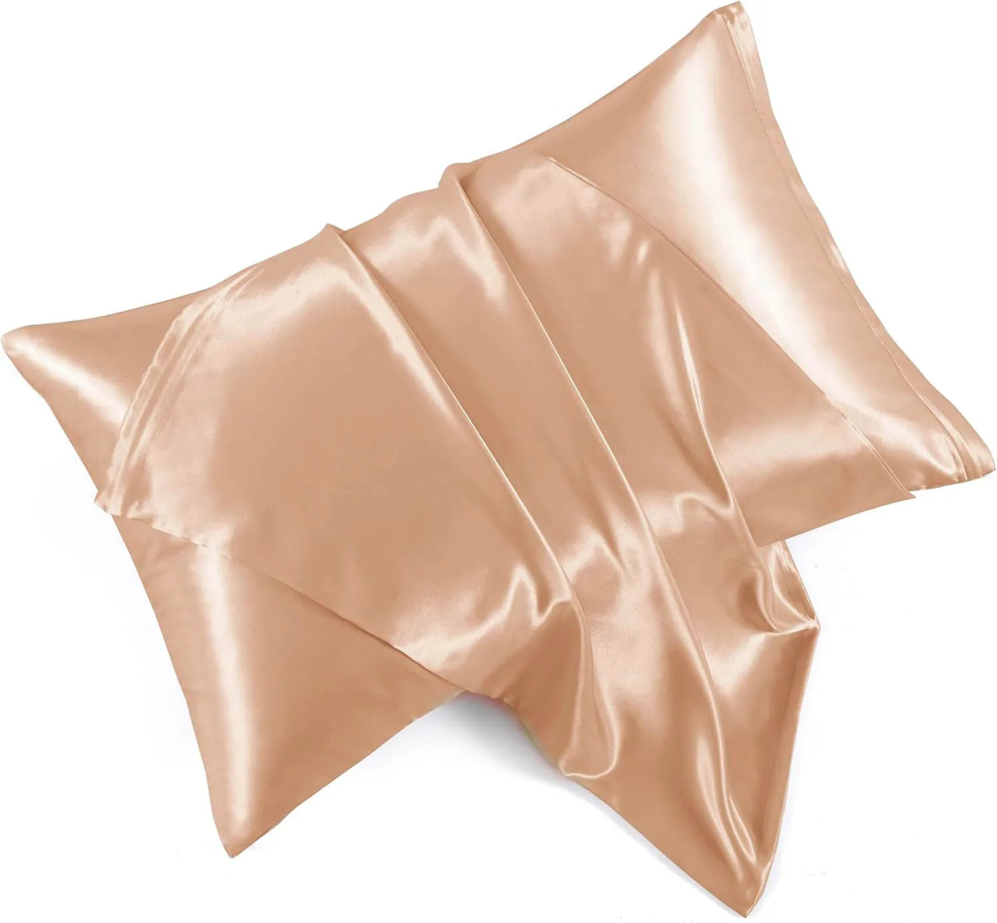 2pcs Satin Pillowcase for Skin and Hair, Satin Pillow Cases Set of 2 Soft Breathable Smooth Cooling Pillow Covers for Sleeping