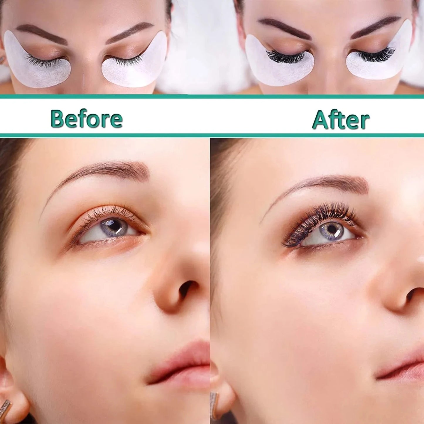 50/100PCS Wholesale Hydrogel Gel Eye Patches for Eyelash Extension Eyepads Eyelash patch Lash Extension Mask Eyepad Makeup