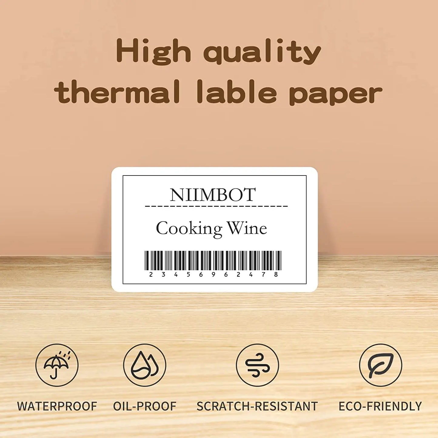 【Buy 2 get 10% off】Niimbot B21 B3S Thermal sticker White labels Waterproof label paper Jewelry retail store label sticker paper