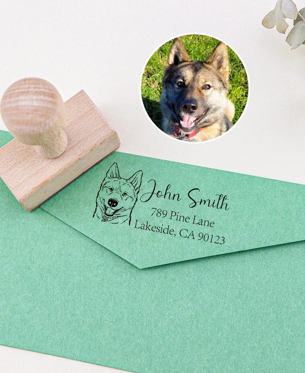 Custom Wooden Stamp Seal Personalized Logo Wedding Party Packaging Stamp Company Address&Name Self Inking Rubber Stamp Artwork