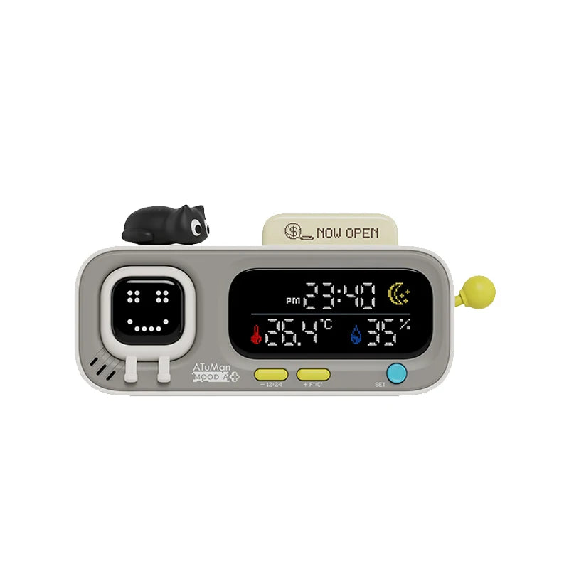 DUKA MOODA Smart Desktop Temperature and Humidity Clock Electric Digital Home Temperature and Humidity Meter Smart Fun Reminder