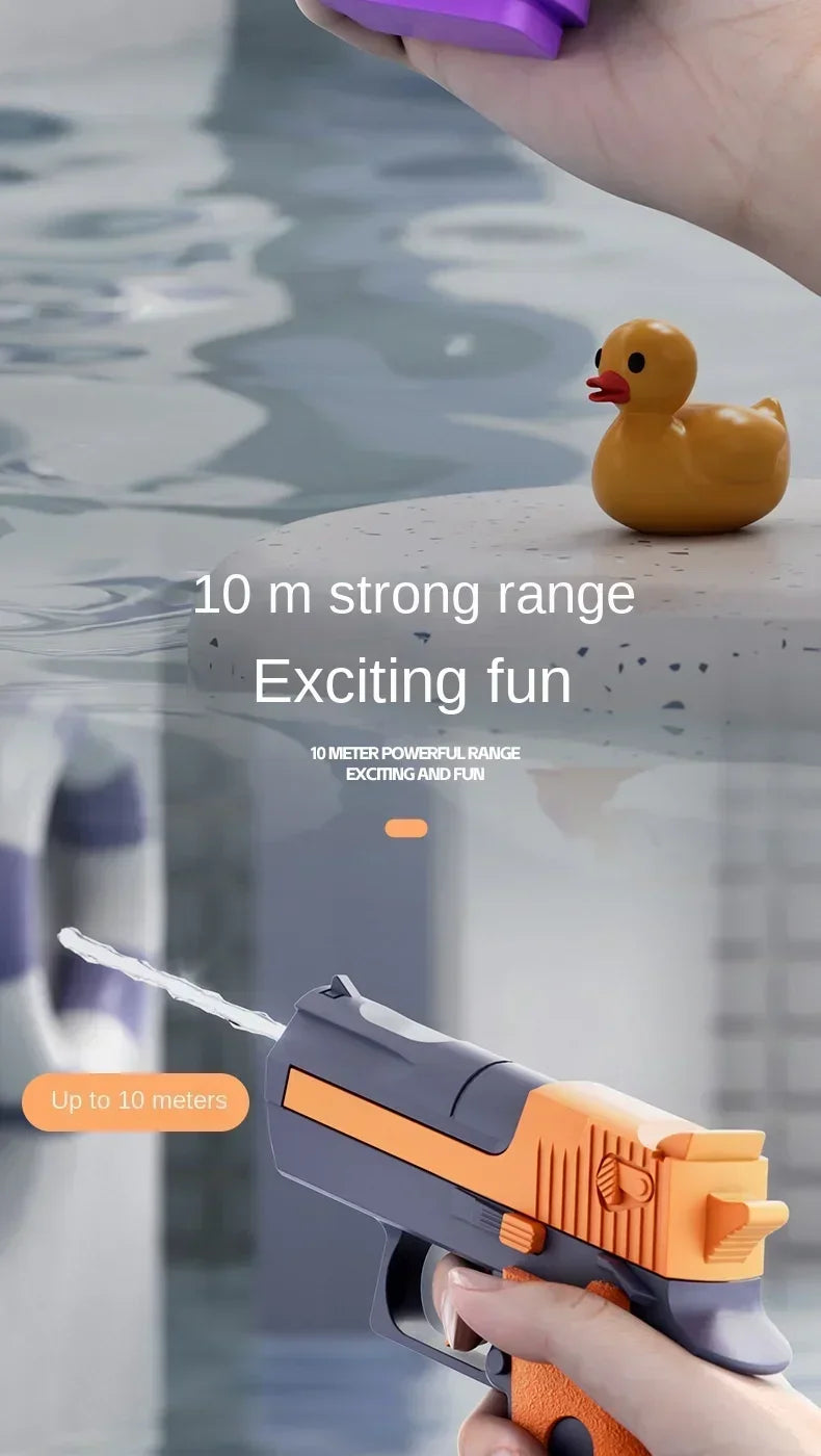 Desert Eagle Large Water Gun Capacity High Voltage Linkage Continuous Fire Glock Summer Water Battle Beach Children's Water Gun