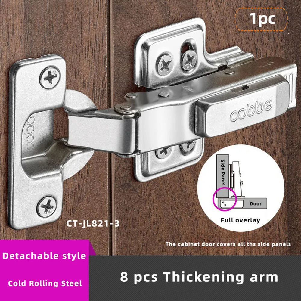 1pc Furniture Cabinet Hinge Cold Roll Steel Door Hydraulic Hinges Damper Buffer Soft Close For Kitchen Furniture Hardware