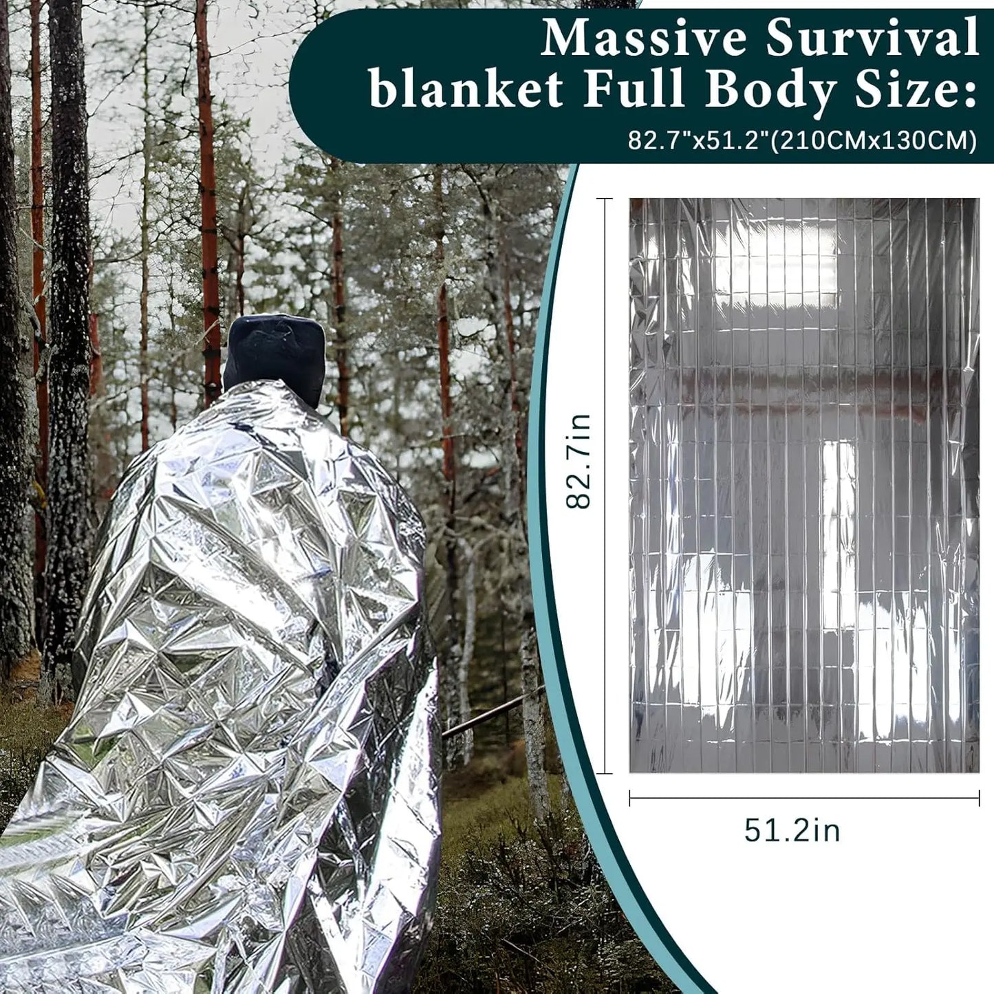 Outdoor Emergency Gold-Sliver Survival Blanket Waterproof First Aid Rescue Curtain Foil Thermal Military Blanket130X210Cm