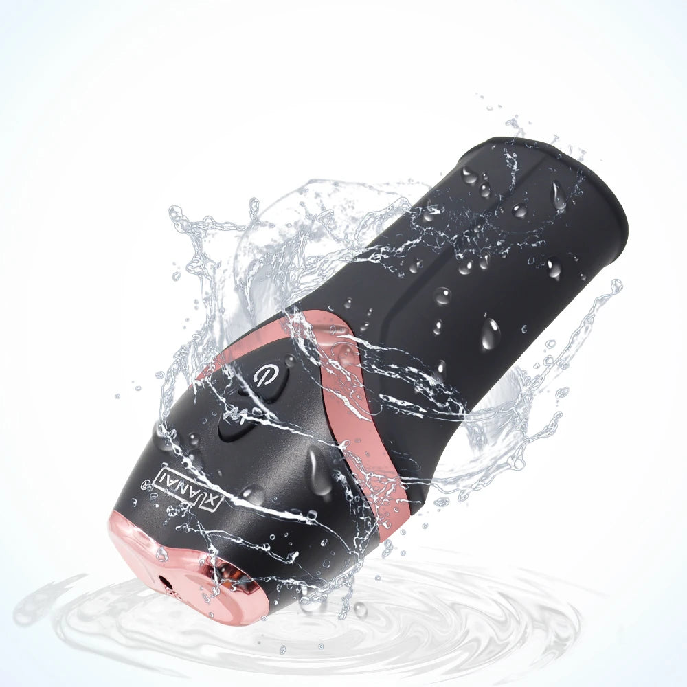 Male Sexy Penis Pump Vibrator Penis Delay 12 Speed Male Masturbator Trainer Automatic Glans Stimulation Exercise Oral Sex Toy