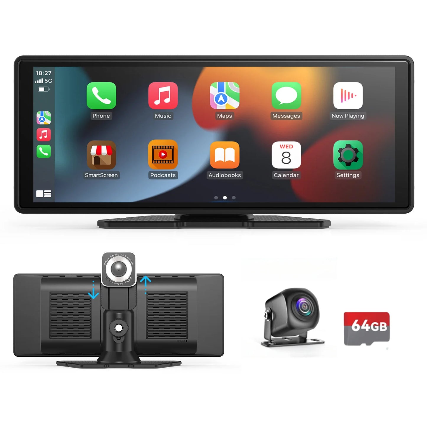 Universal Portable Carplay for Car Screen, Car Radio Multimedia WIFI Video Player Wireless Carplay Screen for Apple Or Android