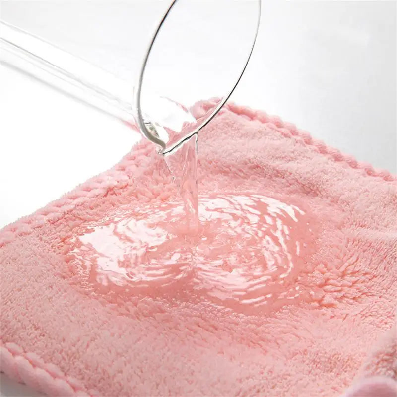 Towel Household Cute Absorbent Kitchen Cleaning Cloth Lazy Rag Wipe Towel Solid Color Children's Hand Towel