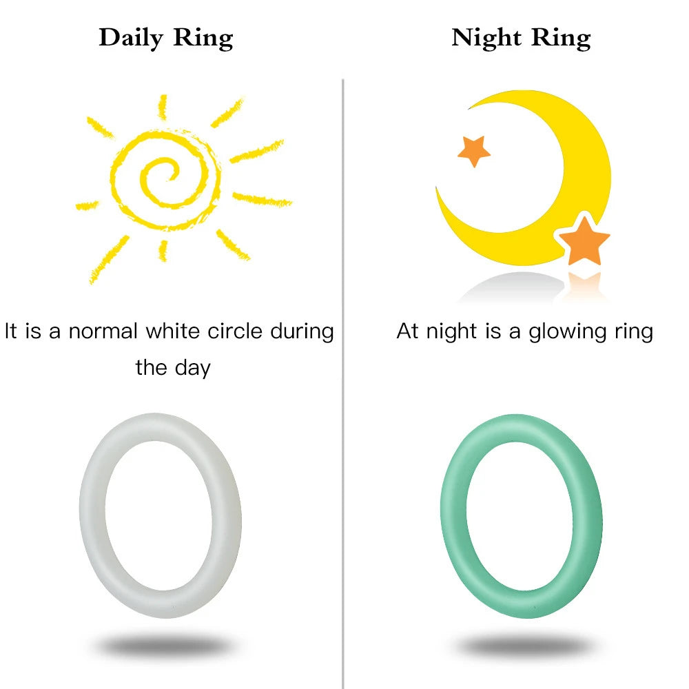 Silicone Penis Ring Set Sex Toys for Men 3 PCS Silicone Luminous Locking Ring Delayed Ejaculation for Men Adult Sex Toys
