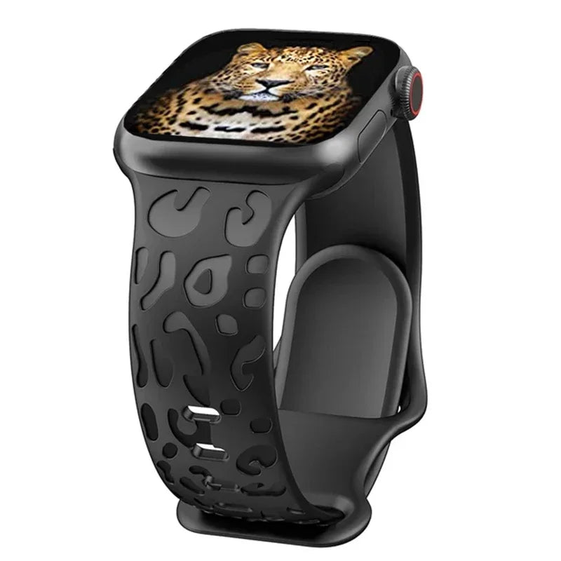 Engraved Silicone strap For Apple Watch Band 42mm 44mm 45mm 41mm 49mm 40mm bracelet correa iwatch Series 8 9 SE 7 6 5 4 3 Ultra