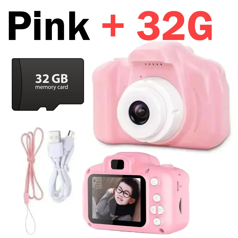Children's Camera HD 1080P Screen Camera Video Waterproof Toy 8 Megapixel Kids Cartoon Cute Camera Outdoor Photography Toys