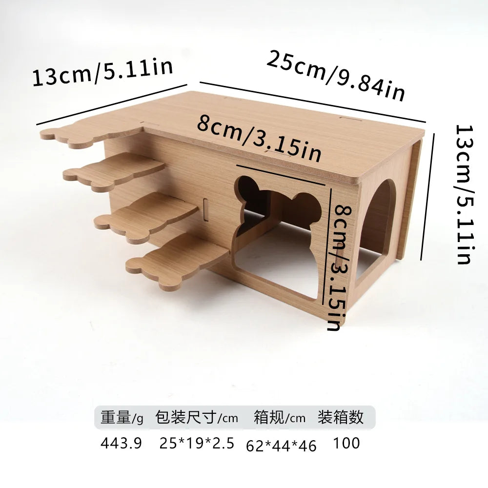 Hamster Squirrel Solid Wood Avoidance House Hedgehog Wooden House Golden Bear Nest Dutch Pig Dormitory Rutin Chicken Large House