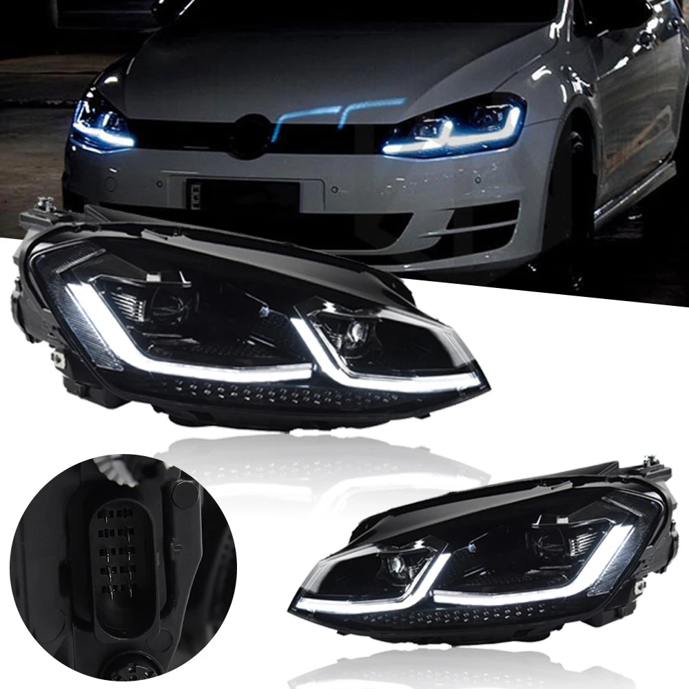 Headlights For VW Golf 7 MK7.5 Gti LED 2013-2020 Golf 7.5 Head Lamp Car Styling DRL Signal Projector Lens Auto Accessories Front