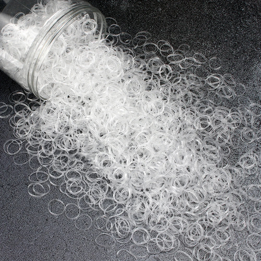 1500PCS Girls Disposable Rubber Band Boxed Elastic Hair Bands Headband Children Ponytail Holder Bands Kids Hair Accessories