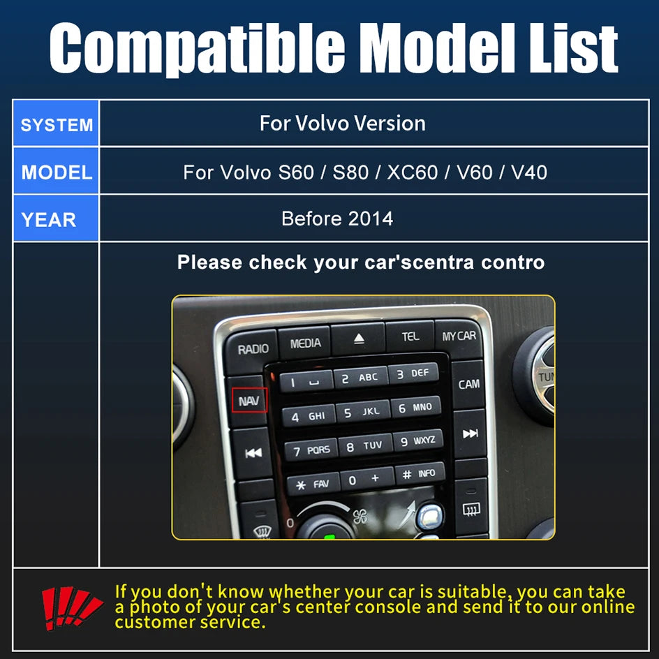 Wireless CarPlay Android Auto Box 5G Upgrade Version For Volvo V40 V60 XC60 S60 V70 XC70 S80 2010-2014 OEM Microphone Accessorie