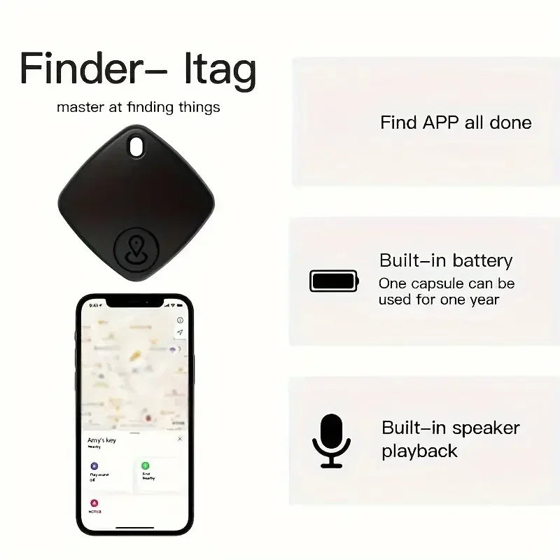 Mini Smart GPS Tracker Tracking Device Find My Locator Anti Lost for iPhone IOS Key Wallet Pet Luggage Car MIF Bluetooth Finder