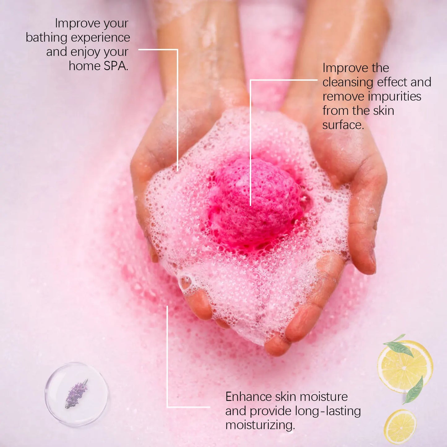 Ocaura Christmas Colorful Salt Bath Balls Rich Bubble Stress Relief Body Spa Essential Oil Deeply Moisturizing Gifts Bath Bombs