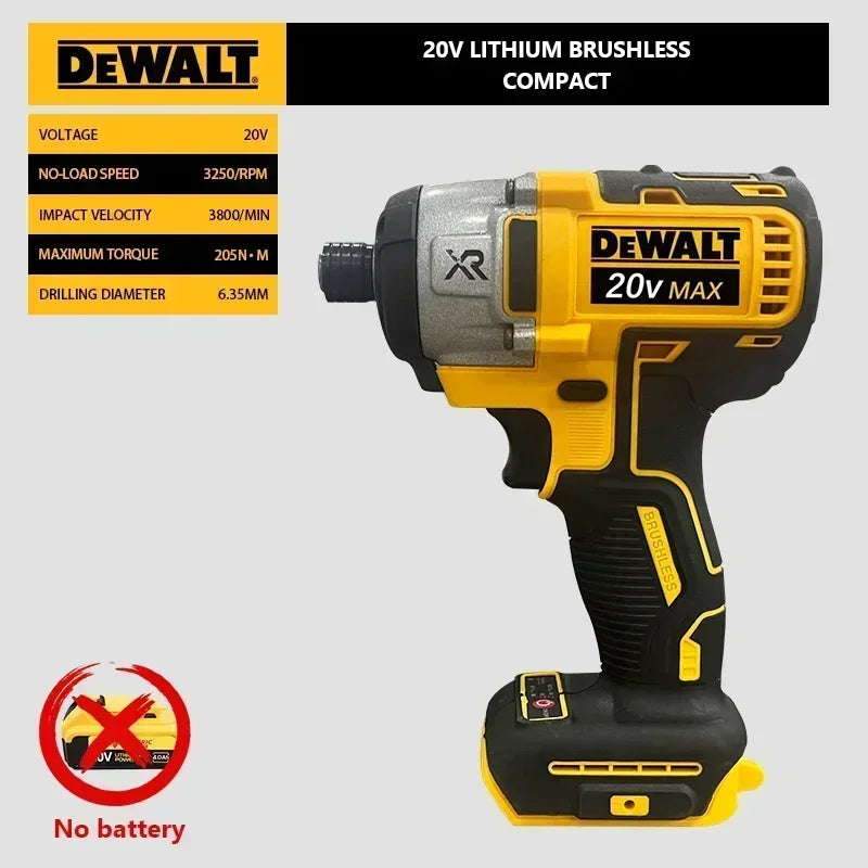 Dewalt DCF887  Brushless Electric Impact Driver Cordless Screwdriver Electric Impact Drill For Dewalt 20V Battery（no battery)