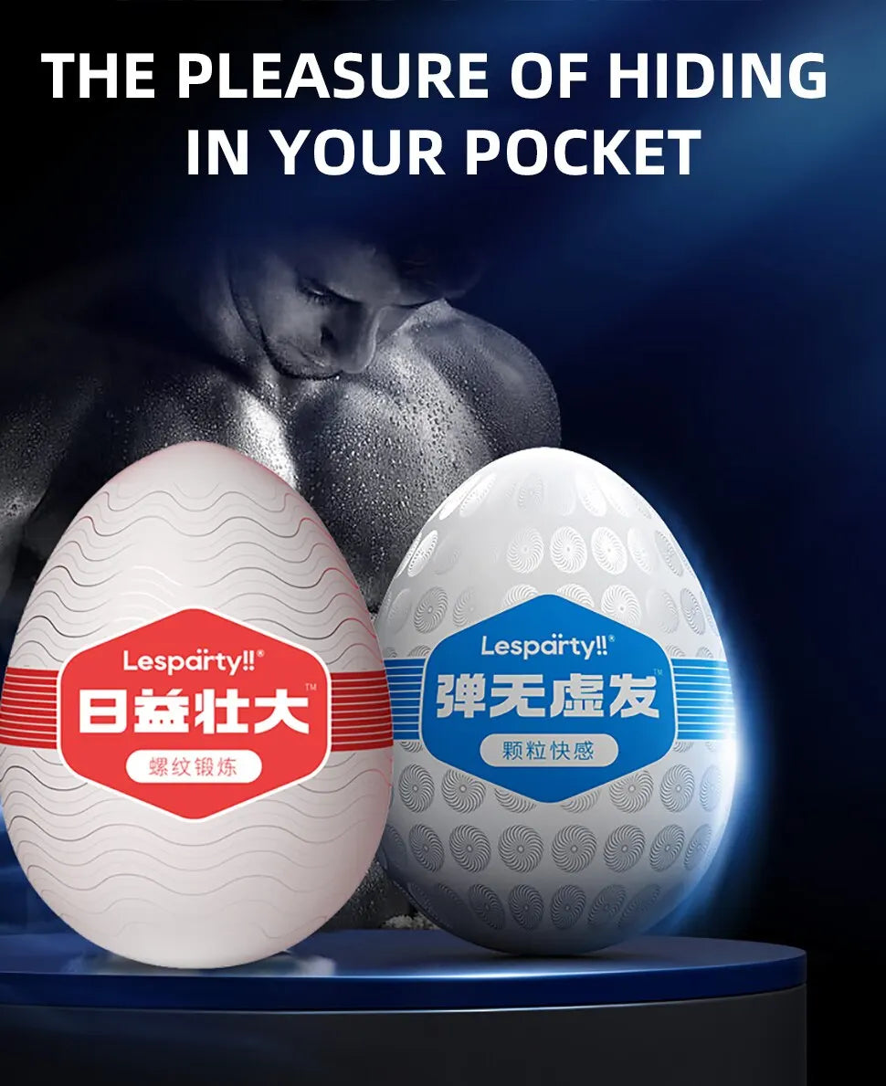 Realistic Masturbator Egg for Men Pocket Pussy 3D Textured Vagina Adult Sex Toys Blowjob Male Masturbation Stroker Penis Sleeve