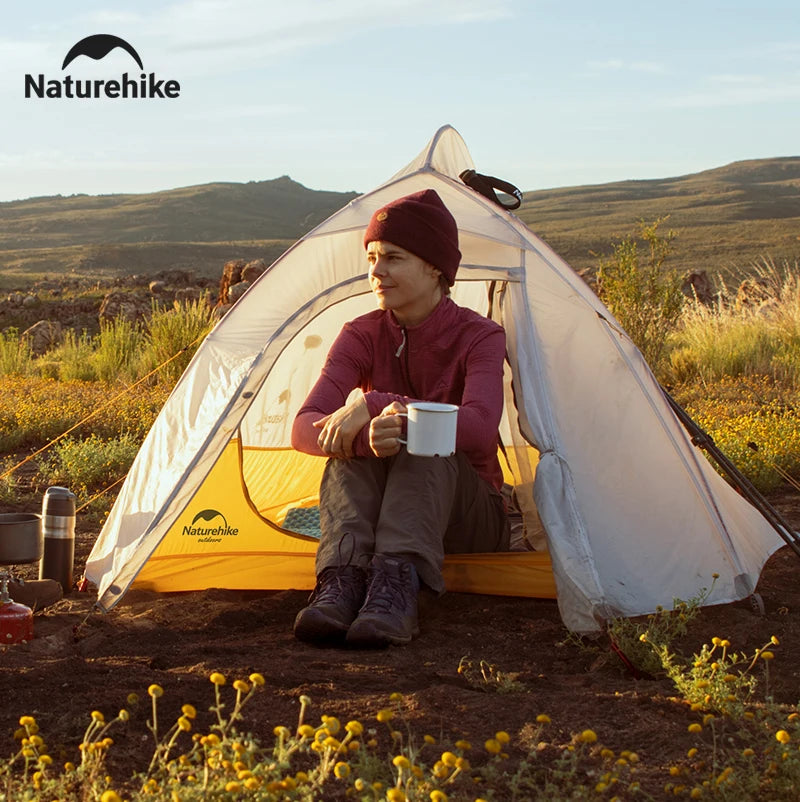 Naturehike 10D Camping Tent Ultralight Waterproof 1 Person Hiking Tents Outdoor Portable Beach Fishing Trekking Shelter Tents