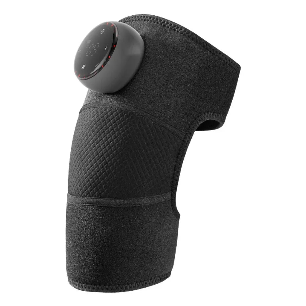 Deep Muscle Relief Electric Knee Massager Breathable 5 Temp Levels Cordless Heated Knee Brace 3 Modes