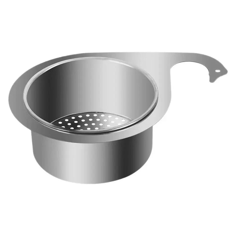 Stainless Steel Swan Sink Strainer Basket Removable Goosehead Storage Drainage Basket Goosehead Hanging Wet & Dry Drainage Racks