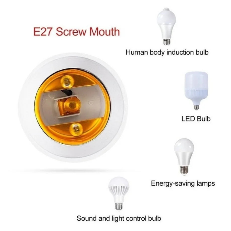 VzzUoo E14 To E27 Adapter Conversion Socket Fireproof Plastic Converter High Quality Material Socket Bulb Adapter Lamp Holder