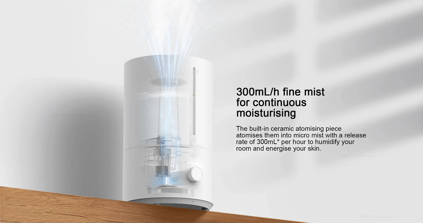 XIAOMI MIJIA  Humidifier 2,Top Fill 4L Supersized Cool Mist Humidifier,30H Runtime,Silver ion antibacterial,For Home, Large Room