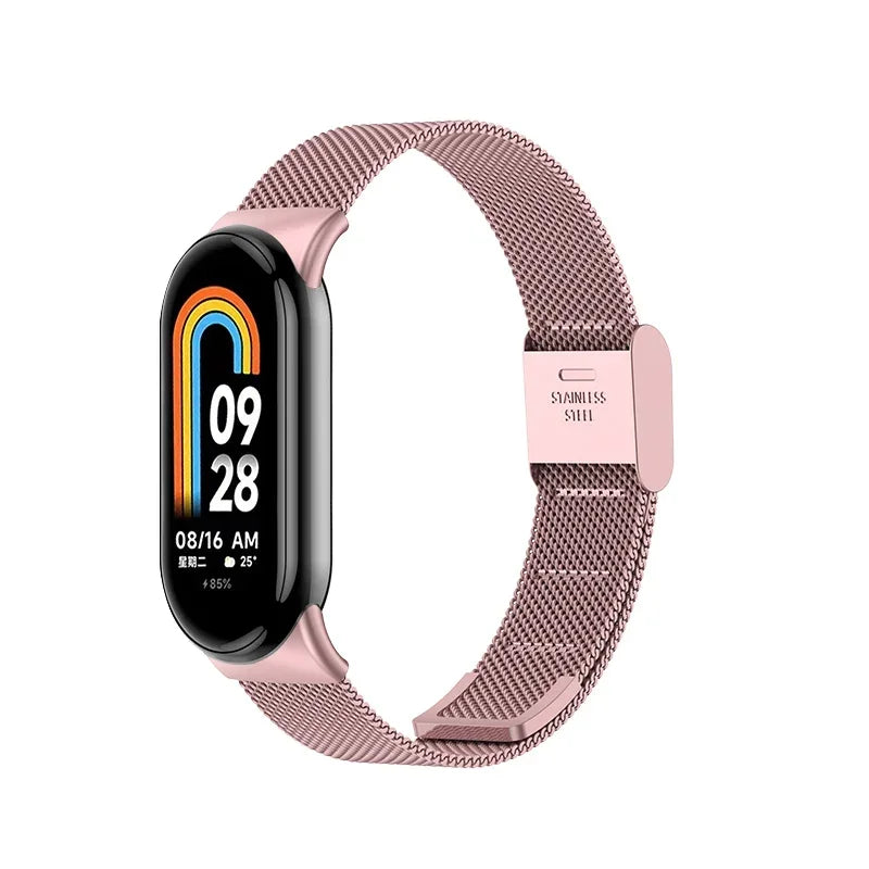 Stainless Steel Strap for Xiaomi Mi 9 8 Band Metal Milanese Bracelet on Mi Band 8 Wristband for Mi Band 9 8 Strap Accessories