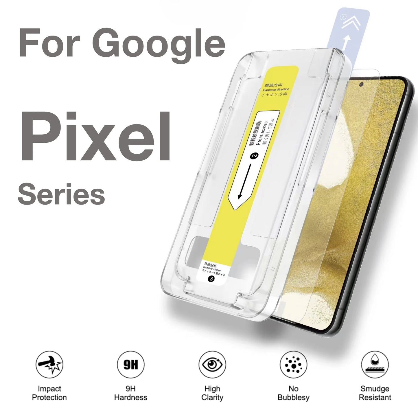 For Google Pixel 6a 7 7a 8 8Pro 8a 9 Pro XL Screen Protector Tempered Glass Dust Free Phone With Install Kit Remove Explosion