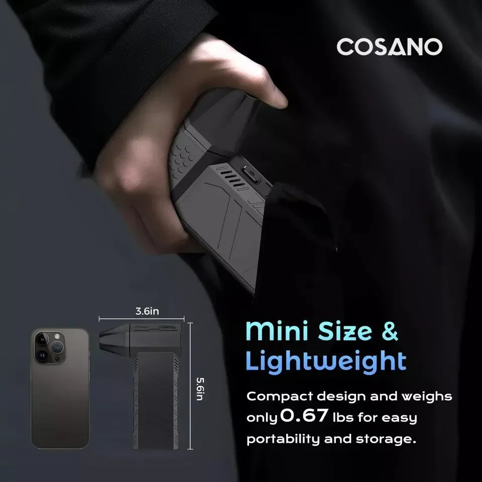 130000RPM Car Electric Air Duster X3 Mini Turbo Violent Fan with 3 Speeds Rechargeable Super Jet Dry Blower for Truck Keyboard