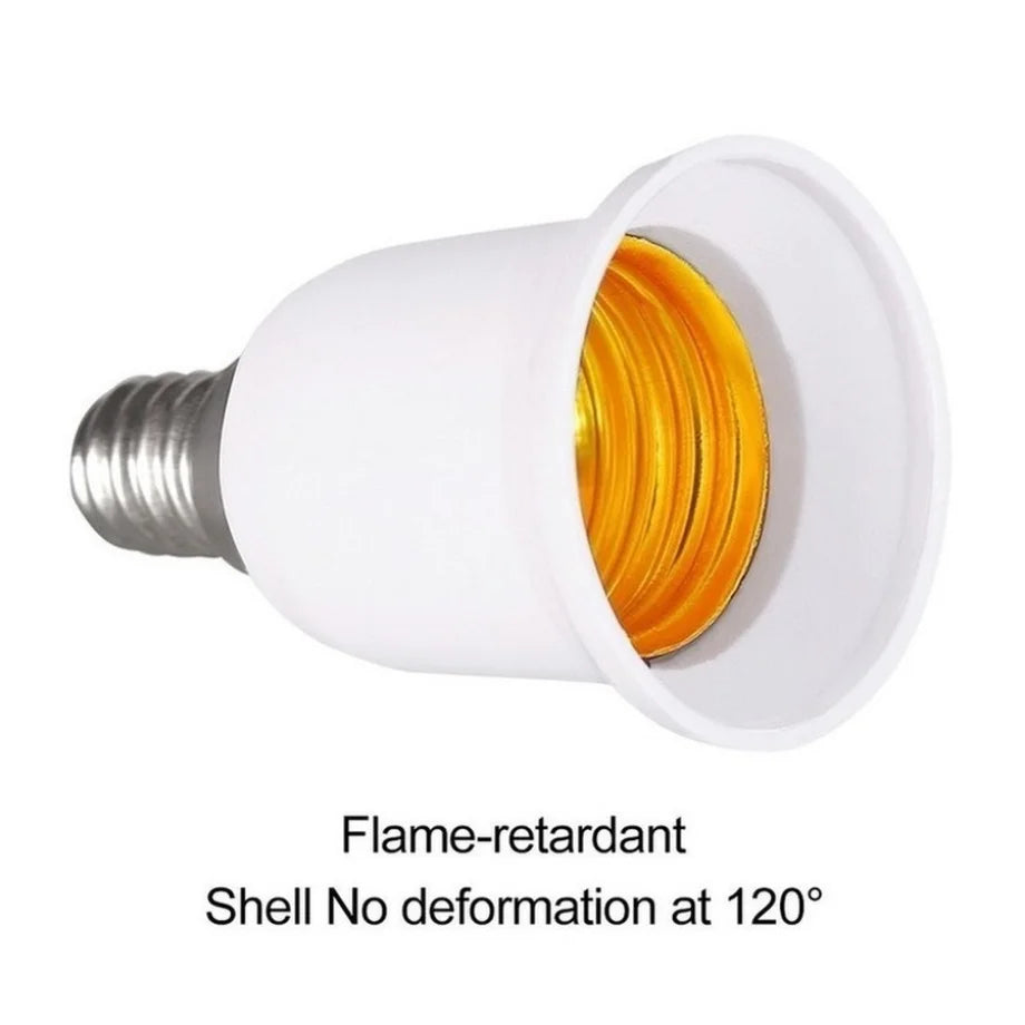 VzzUoo E14 To E27 Adapter Conversion Socket Fireproof Plastic Converter High Quality Material Socket Bulb Adapter Lamp Holder
