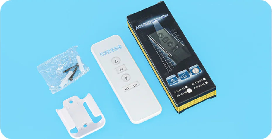 A-OK AC123-6 Channel Hand-held Remote for A-OK RF433 Electric Curtian Motor Tubular motor,Control 6pcs motors,with Battery