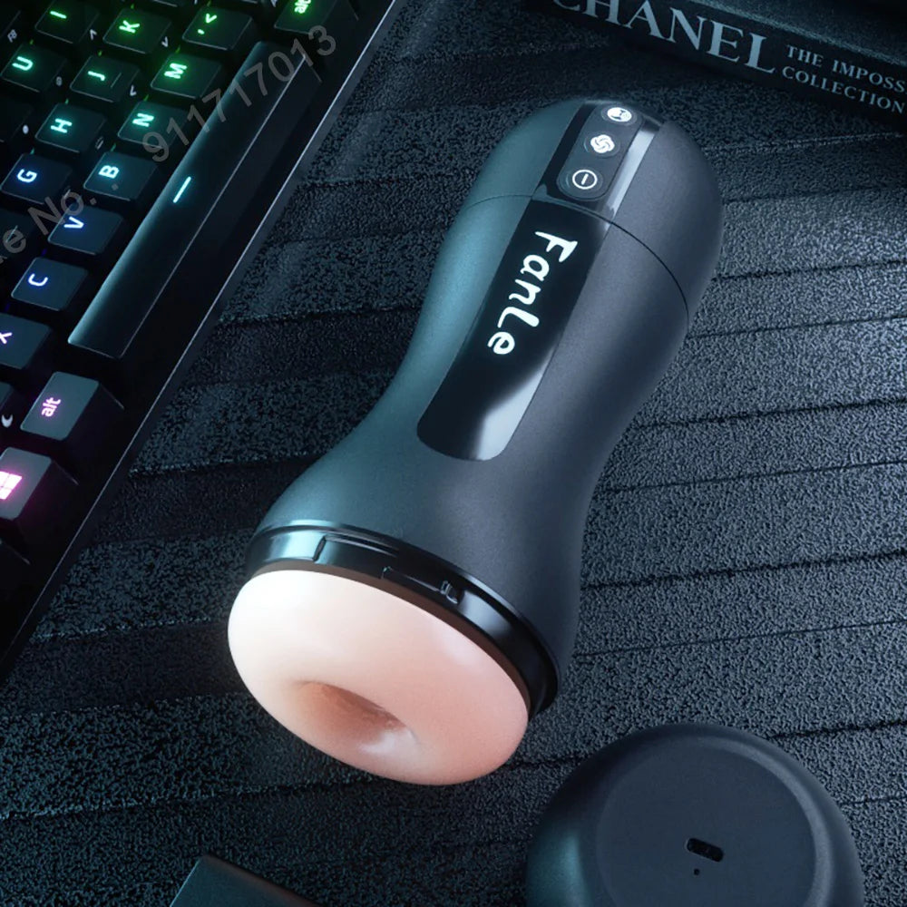 Bluetooth APP Remote Control Automatic Sucking Heated Male Masturbration Cup Blowjob Sex Machine Masturbator Toy Adult for Men
