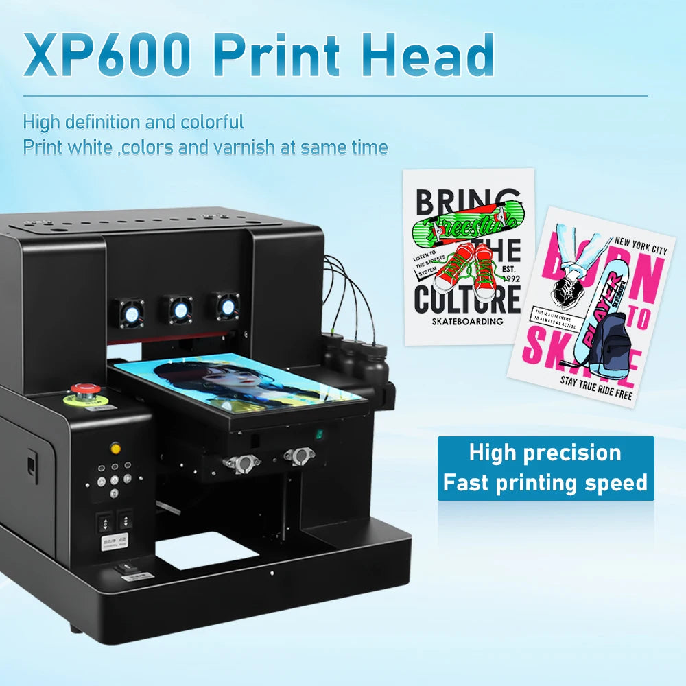 A4 UV Printer For Epson XP600 UV DTF Printing Machine For Wood Metal Acrylic Pen UV Printer UV DTF Sticker Printer impresora uv