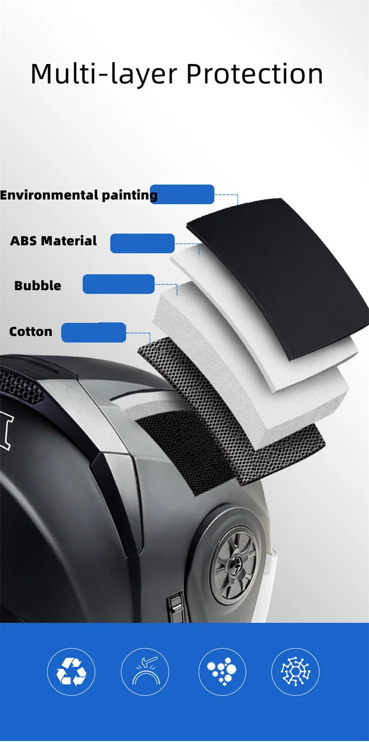 BLD Personalised Motorcycle Full Face Helmet Men Women Fashion Dual Lens Helmets Motocross Racing Modular Flip Up Casco Moto