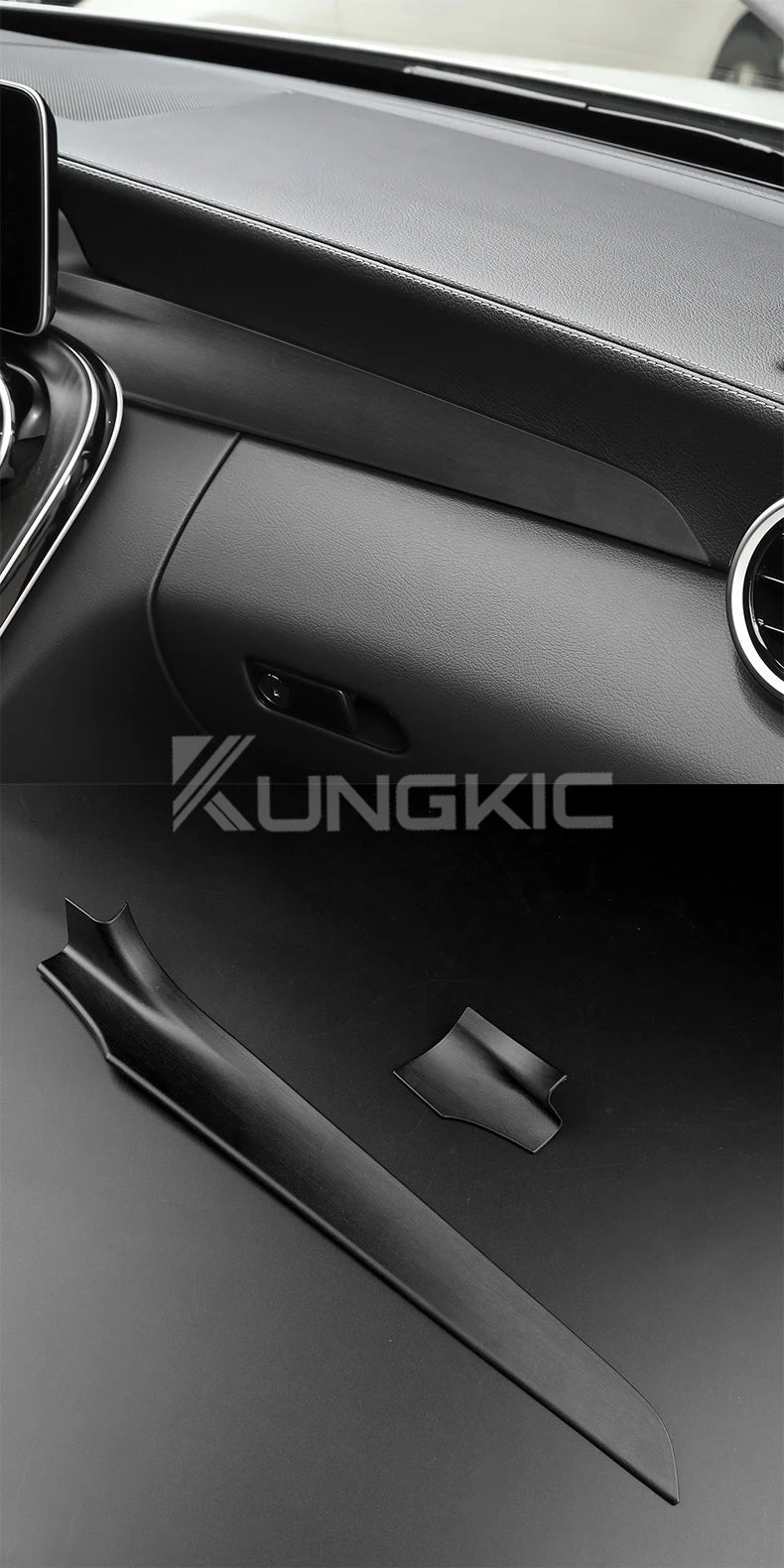 For Mercedes Benz C Class W205 C180 C200 GLC X253 2015 2016 2021 LHD RHD Carbon Fiber ABS Center Console Dashboard Trim Cover