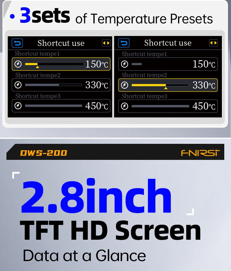 FNIRSI DWS-200 200W Rework Soldering Station C210/C245 Handle with Soldering Helping Hand Electronic Welding Repair Solder Tools