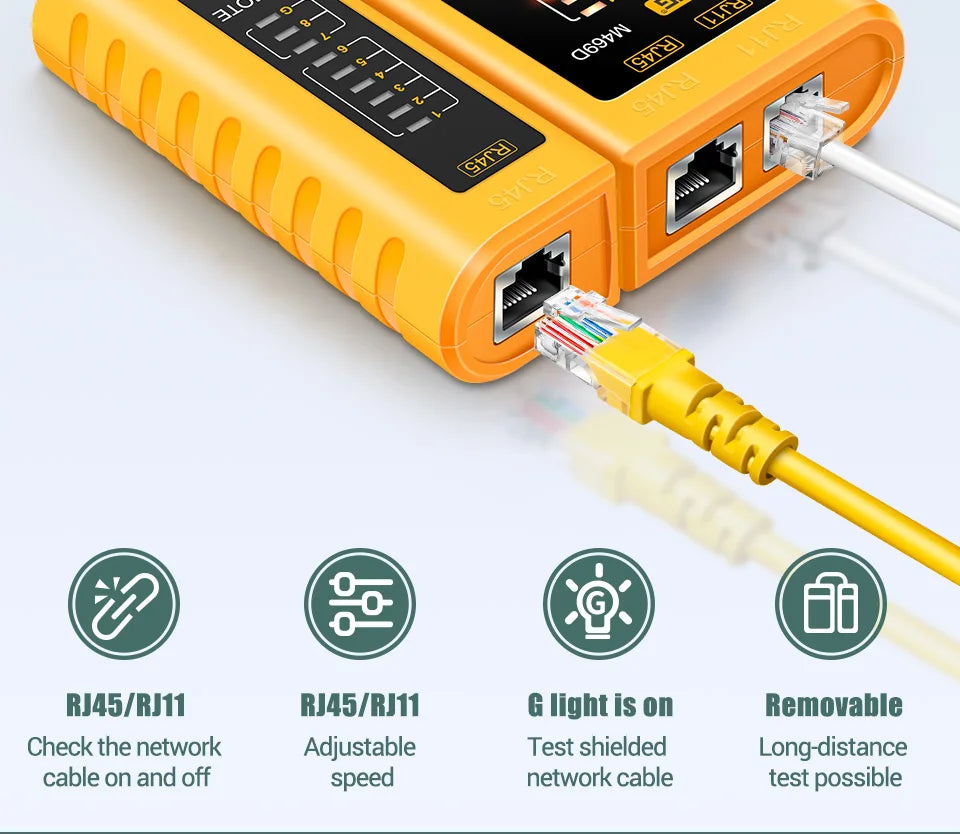 ANENG M469D Cable lan tester Network Cable Tester RJ45 RJ11 RJ12 CAT5 UTP LAN Cable Tester Networking Tool Network Repair