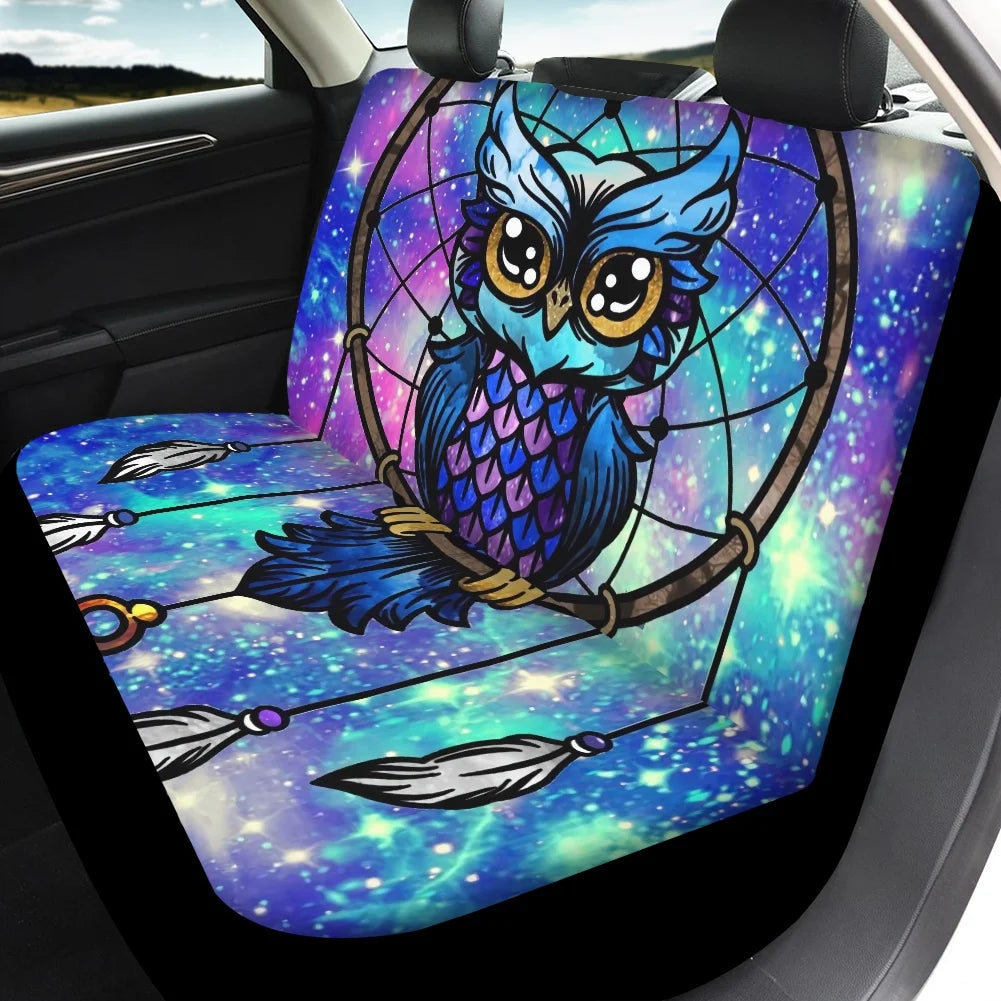 Gradient Owl Dreamcatcher Galaxy Print Car Seat Covers Anti-Slip Auto Seat Protector Universal Dropshipping funda asientos coche