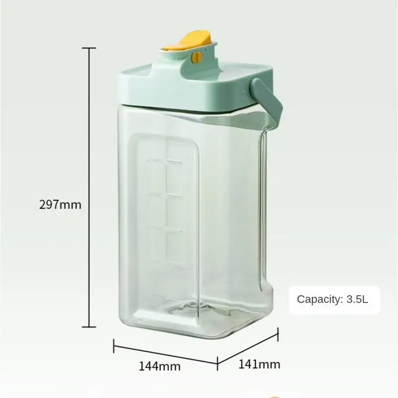 2-3.5L Cold Water Kettle In Fridge Cold Bubble Bottle Kettle Fruit Tea Bucket Large Capacity Beverage Bucket Summer Cold Drinks